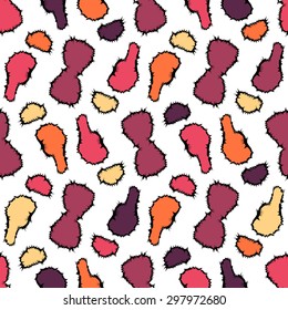 tribal abstract hand-drawn seamless pattern
