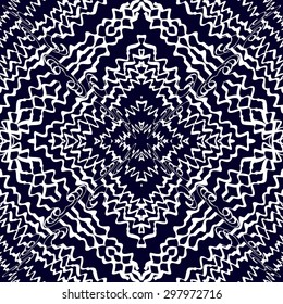 tribal abstract hand-drawn seamless pattern