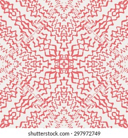 tribal abstract hand-drawn seamless pattern