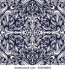 tribal abstract hand-drawn seamless pattern