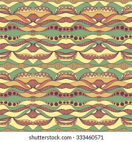 tribal abstract hand-drawn seamless pattern
