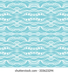 tribal abstract hand-drawn seamless pattern