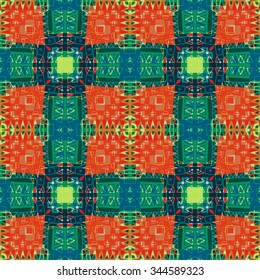 tribal abstract hand-drawn seamless pattern