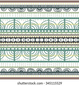 tribal abstract hand-drawn seamless pattern