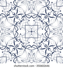 tribal abstract hand-drawn seamless pattern