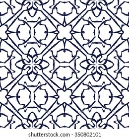 tribal abstract hand-drawn seamless pattern