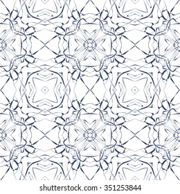 tribal abstract hand-drawn seamless pattern
