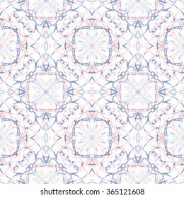 tribal abstract hand-drawn seamless pattern