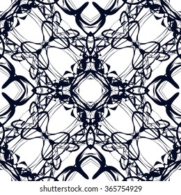 tribal abstract hand-drawn seamless pattern
