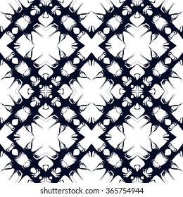 tribal abstract hand-drawn seamless pattern