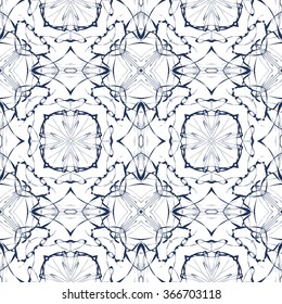 tribal abstract hand-drawn seamless pattern