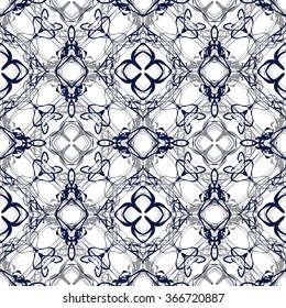 tribal abstract hand-drawn seamless pattern