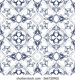 tribal abstract hand-drawn seamless pattern
