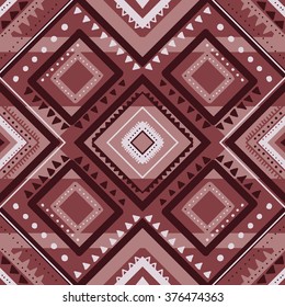 tribal abstract hand-drawn seamless pattern