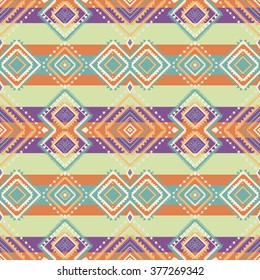tribal abstract hand-drawn seamless pattern