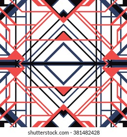 tribal abstract hand-drawn seamless pattern