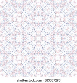 tribal abstract hand-drawn seamless pattern
