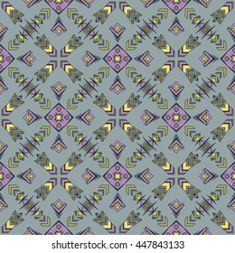 tribal abstract hand-drawn seamless pattern