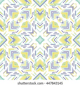 tribal abstract hand-drawn seamless pattern