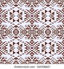 tribal abstract hand-drawn seamless pattern