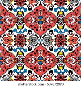tribal abstract hand-drawn seamless pattern