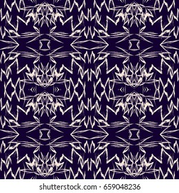 tribal abstract hand-drawn seamless pattern