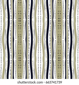 tribal abstract hand-drawn seamless pattern