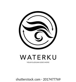 tribal abstract logo waves with arrows infinity logo simple monogram