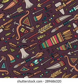 Tribal abstract native ethnic vector seamless pattern  
