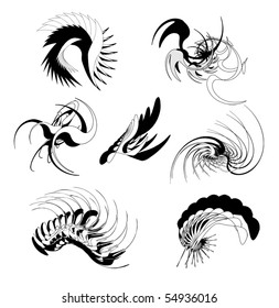 Tribal, abstract shapes