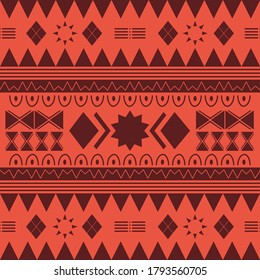 tribal abstract square design for fabric shawl scarf for hijab. tropical abstract earth tone brown color Moana design surface