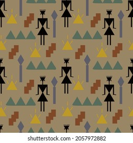 Tribal abstract Vector ilustration seamless patern with .Great for textile,fabric,wrapping paper,and any print.