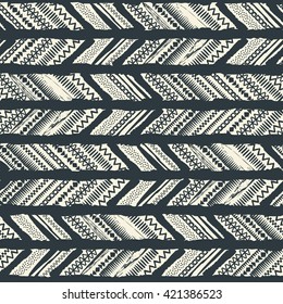 Tribal abstract vector seamless pattern.
