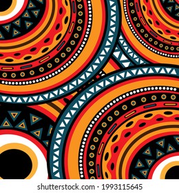 Tribal African Geometric ethnic pattern seamless silk design color oriental seamless patterns using for fabric curtain carpet wallpaper garments clothing paper wrapping Batik fabrics decoration home