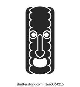 Tribal african mask vector icon.Black vector icon isolated on white background tribal african mask.