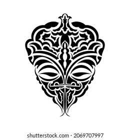 Tribal african mask vector icon.Black vector icon isolated on white background tribal african mask.