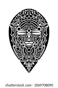 Tribal african mask vector icon.Black vector icon isolated on white background tribal african mask.