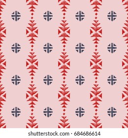 Tribal american indian seamless pattern. Ornamental ethnic texture. Mexican motifs. Boho style. Decorative native background