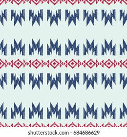 Tribal american indian seamless pattern. Ornamental ethnic texture. Mexican motifs. Boho style. Decorative native background