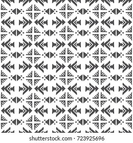 Tribal american indian seamless pattern. Vector hand drawn geometrical ethnic ornament with northern motifs