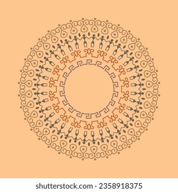 Tribal Ancient Mandala art design 