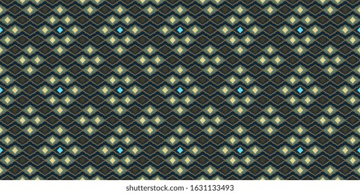 Tribal argyle plaid pattern repeat check motif rhombus shapes abstract background. Simple geo all over print block for apparel textile, patchwork fabric, fashion garment, flannel shirt, wrapping cloth