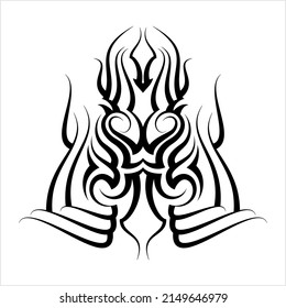 Tribal Armband Tattoo Design Vector Art Illustration