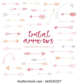 Tribal Arrows Hand Drawn Arrows Set Stock Vector (Royalty Free ...