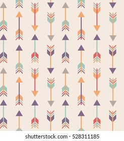 Tribal arrows pattern. Ethnic seamless pattern background.