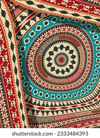 Tribal art background composition, vector illustration