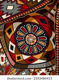 Tribal art background composition, vector illustration