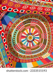 Tribal art background composition, vector illustration