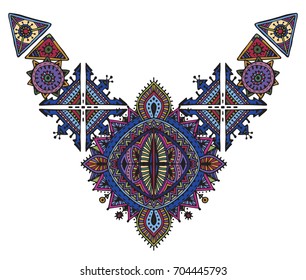 Tribal art boho hand drawn geometric pattern. Beautiful colorful vector ethnic print for fabric, cloth design, t-shirts.