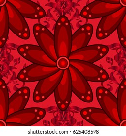 Tribal art boho print, vintage flower background. Background texture, wallpaper, floral theme in colors. Abstract ethnic vector seamless pattern.